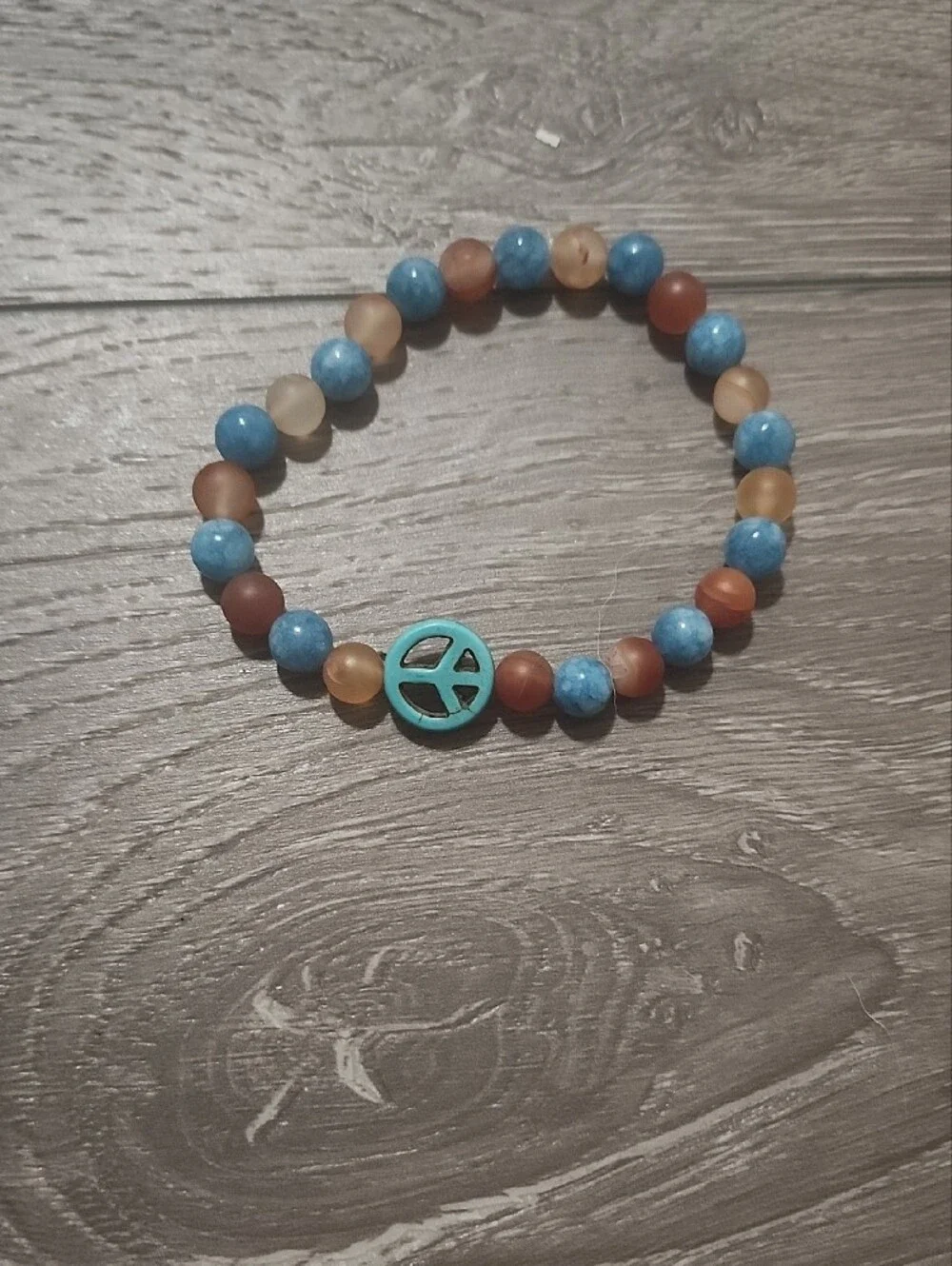 Handcrafted Mystic Balance Blue Quartz & Carnelian Bracelet